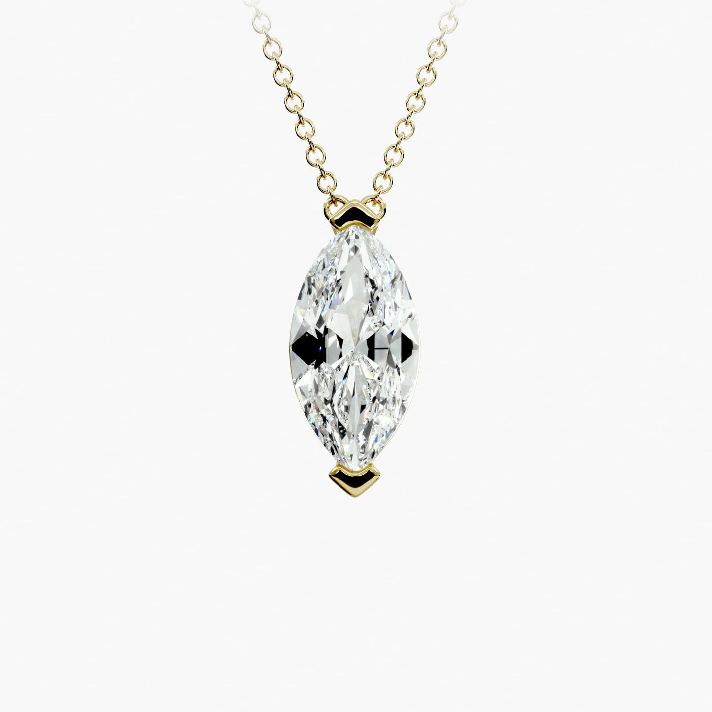 Marquise Cut Diamond Solitaire Pendant