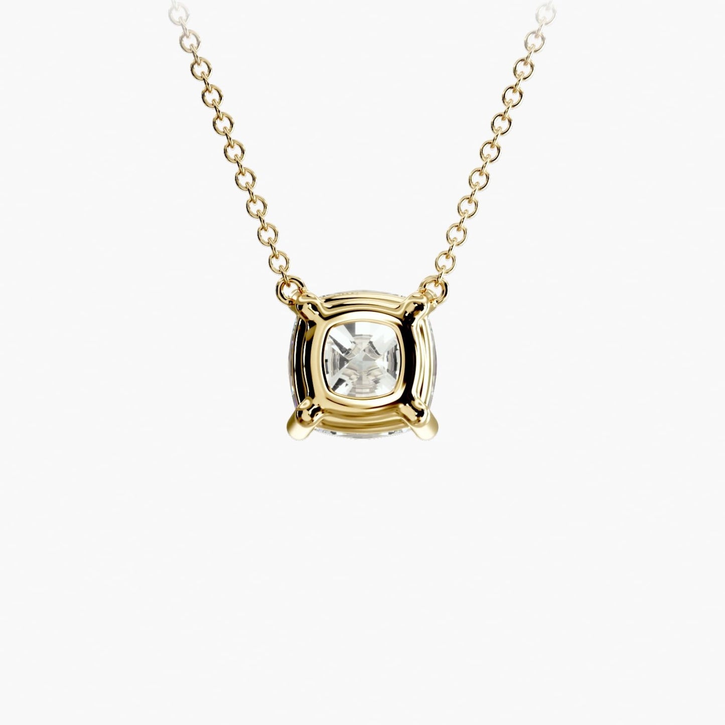 Lab Grown Diamond Cushion Cut Solitaire Pendant